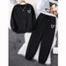 Women's Clothing Leisure Sports Suit Two piece Plus Velvet Sweater Pant Sets_ecoleips.com