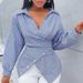Women's Clothing Hot Sale New Spring And Summer Fashion Sexy Versatile Striped Long Sleeved Women's Shirt_ecoleips.com