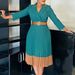 Elegant Notched Lapel Winter Knit Dress for Women with Belt Pleated Skirt Stylish S-XXXL_ecoleips.com