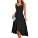 Women's Adjustable Spaghetti Strap Cocktail Dress – Slim Fit Ruffle Hem Party Gown For Wedding Guest Or Bridesmaid 2026_ecoleips.com