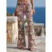 Women's 3D Digital Print Slimming Flared Jeans Fashionable Autumn/Winter New European American Style Independent Website_ecoleips.com