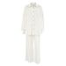 Apricot Wrinkle Fabric Sleeve Long Pants Loose Weable Women's Pajama Set European And American Autumn New Home_ecoleips.com