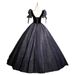 Women's Clothing Evening Dress Black Heavy New Puff Sleeve Vocal Art Examination Performance Host Dress_ecoleips.com