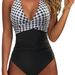 Women's Clothing One Piece Swimsuit Women's Fashion Sexy Halter Neck Lace Up Swimsuit Cross Backless Swimsuit_ecoleips.com