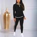 Women's Clothing Women's Long Sleeve Side Stripe Tracksuit Set Comfortable Casual Two-Piece Outfit_ecoleips.com