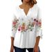 2026 Cross-Border European And American Spring/Summer Fashion New Women's Floral Print V-Neck Short Sleeve Pleated_ecoleips.com