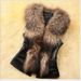 K Hairy Collar, Fur Vest, Women's Short Design With Cotton And Slim Fit, Faux Fur Vest, Shoulder Strap_ecoleips.com