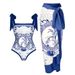 Printed One-Piece Swimsuit With Wrap Skirt – Stylish & Sun-Protective Swimwear For Women_ecoleips.com