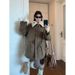 girl British Style Mid-Length Cotton Coat For Women Winter Vintage Lamb Wool Collar Warm Thickened Jacket_ecoleips.com