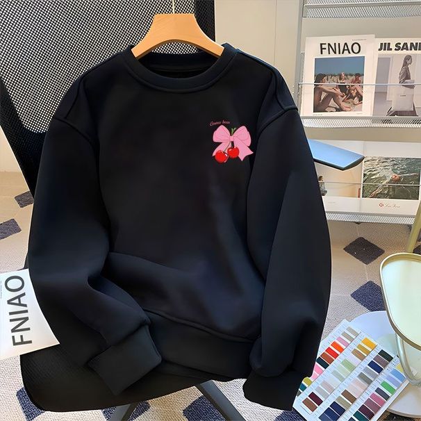 FW25 Matching Couple Cotton Crew Neck Sweatshirt - His & Hers_ecoleips.com