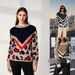 Women's Leopard Print Knit Sweater – Soft Plush Pullover With Round Neck (Black/Dark Gray/Khaki)_ecoleips.com