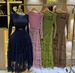 Elegant Floral Mesh Layered Dress – Slimming V-Neck Chiffon Maxi Dress With Ruffle Hem (One Size, Tea Green/Khaki/Navy/Pink)_ecoleips.com