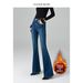Women's High Waist Stretch Flared Jeans - Slim Fit, Butt Lifting, Retro Style (Regular & Long Length, Fleece Lined Options Available)_ecoleips.com