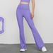 Women's High-Waisted Flared Yoga Pants Stretchy Comfortable for Pilates Workout And Lounge Tummy Control Breathable Fabric_ecoleips.com