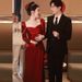 French-style Fishtail Toast Dress Brides, 2026 New Model, Burgundy, High-end Engagement Dress, Wedding Evening Gown For_ecoleips.com