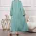 Women's Clothing Modest Abaya Dress Glamorous Dubai-Style Abaya Dress With Rhinestone Embellishments – Modest Plus-Size Long Sleeve Robe_ecoleips.com