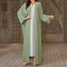 Muslim Dress Women Exquisite Embroidered Muslim Robe Dress – Elegant Long Cardigan With Middle Eastern Cultural Flair_ecoleips.com
