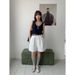 Women's High Waisted A-Line Shorts - Breathable Cotton Tencel Blend, Korean Style Casual Bermuda Shorts For Summer_ecoleips.com
