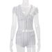 Women's European American Style Striped Cardigan Ruffled Short Sleeve Top And Elegant Slim Fit Shorts Set Spring New 2026_ecoleips.com
