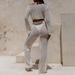 Resort Style Hollow Out Pants Sexy Fashion Sun Protection Design Beach Round Neck Long Sleeve Women's Set_ecoleips.com