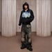Unisex American Style Printed Hip Hop Loose Fit Hooded Sweatshirt Harajuku Niche Design Women's Clothing_ecoleips.com