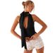 Aria Basics Aria Basics Halter Neck Tank Cross-Border European And American Women's Fashion Summer New Deep V Lace-Up Sexy Sleeveless Backless_ecoleips.com