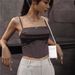 Women's Clothing Sexy Satin Fishbone Strapless Camisole Top For Women Back Tie Cropped Waist Pure Color Autumn Hot Girl Fashion_ecoleips.com