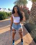 Aria Basics Aria Basics European And American 2023 Summer New Women's Denim Shorts Cotton Loose High-Waist Five-Point Pants_ecoleips.com
