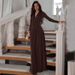 Hot-Selling Women's Fashion 2025 Summer New Fashionable Elegant Slim Waist Long Sleeve Dress Wholesale_ecoleips.com