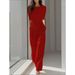 Women's Clothing Women's Royal Sister Style Slim Jumpsuit Fashion Solid Color Waist Summer Capable Temperament_ecoleips.com