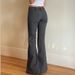 Low Rise Flared Trousers For Women Sexy Basic Casual Suit Pants Gray Fashion_ecoleips.com