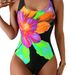 Women’s Floral Print One-Piece Swimsuit – Wide Straps & Backless Design | Supportive Underwire | S/M/L/XL_ecoleips.com