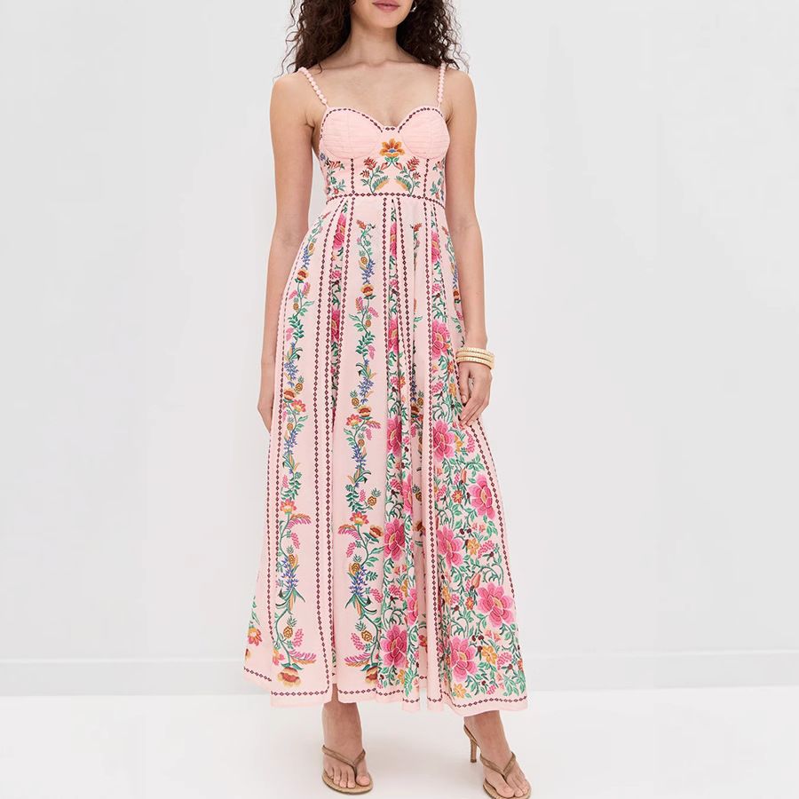 Women's Clothing American Style Strappy Printed Dress For Women Loose Fit Spring/Summer New Arrival INS Style Vacation Wear_ecoleips.com