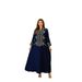 Verve Muslim Women's Long Dubai Clothing Abaya Embroidered Large Robe Evening Dress Gown_ecoleips.com