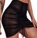 2025 Sexy Women's Mesh Swimsuit Cover-Up Sheer Skirt Slimming High Waist_ecoleips.com
