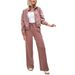 Women's Clothing New European And American Fashion Casual Solid Color Jacket And Trousers Suit_ecoleips.com