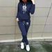 Women's Fleece-Lined Hoodie & Sweatpants Set – Trendy Casual Outfit With 0002 Print (Pinkish/Apricot/Dark Blue, S-XXL)_ecoleips.com