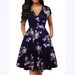 Women's Clothing Summer Style Round Neck Long Dress With Pocket Short Sleeved Printed Casual Elegant Fashion_ecoleips.com