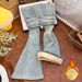 Women's Clothing Light Blue Plus Size Fleece Lined Thickened Flared Jeans High Waisted Slimming Stretchy Women's Denim Pants For Autumn Winter Style_ecoleips.com