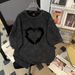 Women's Washed Distressed Short Sleeved Starry Sky Minimalist Trendy Cotton T-Shirt Loose Fit Retro Design_ecoleips.com