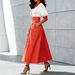 Women's Summer Fashion Casual Skirt Set American Style Professional Top And Long Skirt Two Piece Outfit_ecoleips.com