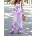 Cross Border Women's Printed Casual Two Piece Set, Vest With Elastic Waist Trousers._ecoleips.com