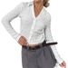 V-Neck Jacquard Women's Shirt, A Niche, Fashionable And High-End Top For Women In Spring And Summer_ecoleips.com