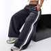 AC793 European And American Cross-border Side-striped Wide-leg For Women, American-style Patchwork Sports Pants, Trendy_ecoleips.com