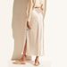 K Satin Skirt With High Waist Elastic High Quality Rayon Split Long Skirt For Women_ecoleips.com