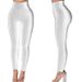 High Waist High Elasticity Yoga Running Leggings For Women Leisure Sports Polyester_ecoleips.com