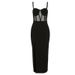 Women's Sexy Solid Color Halter Mesh High Slit Midi Dress – Summer Resort Gown 2026_ecoleips.com