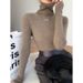 girl Knitted Inner Layer High Neck Autumn Winter New Slim Fit Slimming Sweater Women Outer Wear Long Sleeve Soft Comfortable_ecoleips.com