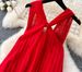 Elegant French-Inspired Square Neck Sleeveless Back-Tie Wrap Dress With Waist Accent – Flowy A-Line Silhouette For Women_ecoleips.com