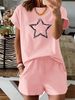 Women’s 2 Piece Outfit Set – Oversized Graphic T-Shirt And Biker Shorts Matching Set, Casual Summer Lounge Tracksuit For Daily Wear-337_ecoleips.com